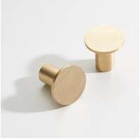 Decorative Simple Design Round Solid Brass Robe Hook Bathroom Wall Hook